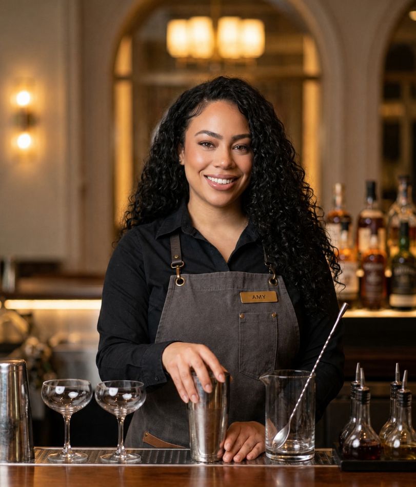 A Boujee Drinks bartender preparing signature cocktails